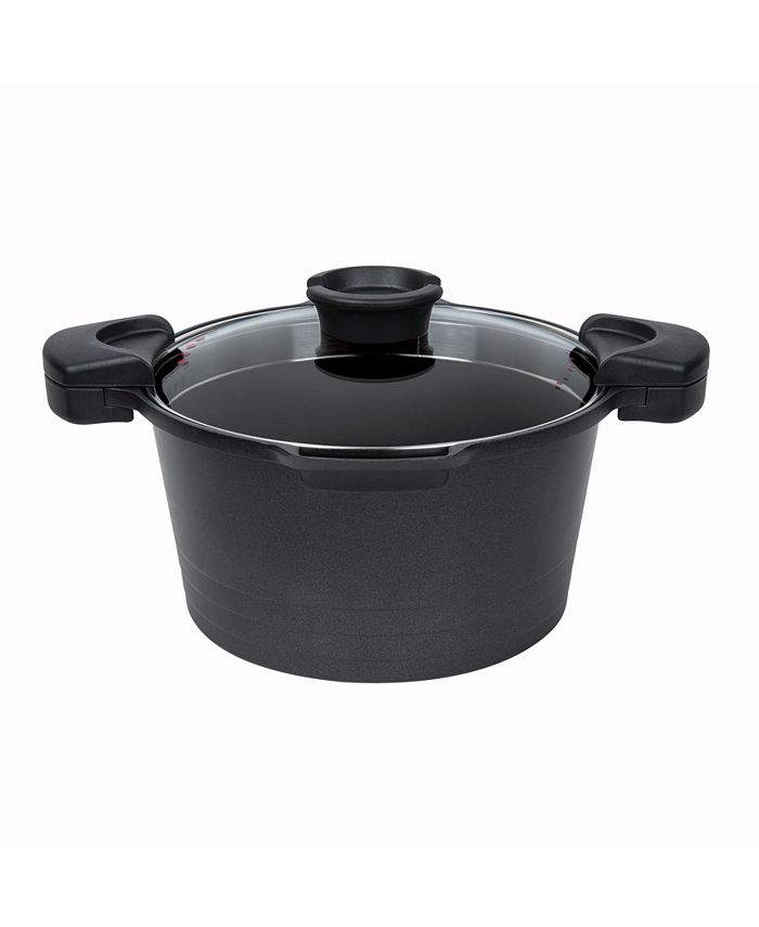 MasterPan 7 qt Non Stick Cast Aluminum Dutch Oven 11 in Black