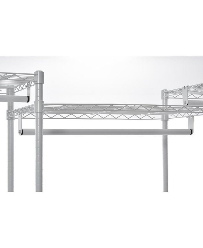 Edsal White Wire 6Shelves 4Hanger Bars Room Steel Closet System