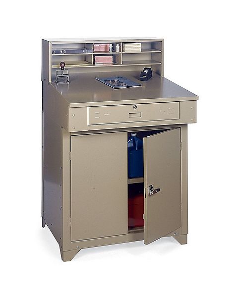 Edsal Tan Steel Shop Desk Reviews Cleaning Organization