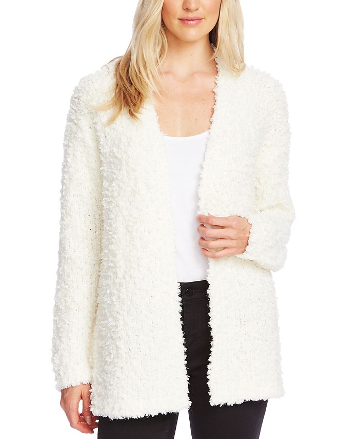 Vince Camuto Fuzzy Open-Front Cardigan - Macy's