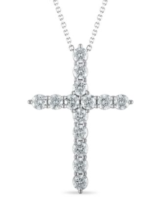 2ct diamond cross necklace