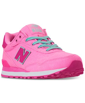New Balance Little Girls' 515 Spring Canvas Casual Sneakers from Finish ...