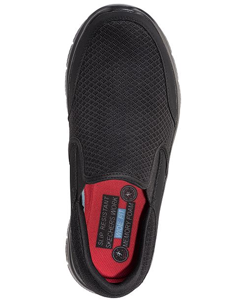 Skechers Men S Work Relaxed Fit Flex Advantage Mcallen Sr Slip Resistant Wide Width Casual Sneakers From Finish Line Reviews Finish Line Athletic Shoes Men Macy S
