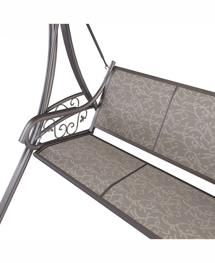 CorLiving Distribution Nantucket Patio Swing with Arched Canopy