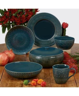 teal dish sets