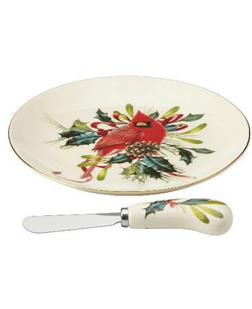 Lenox Winter Greetings Cheese Plate With Knife Reviews Home