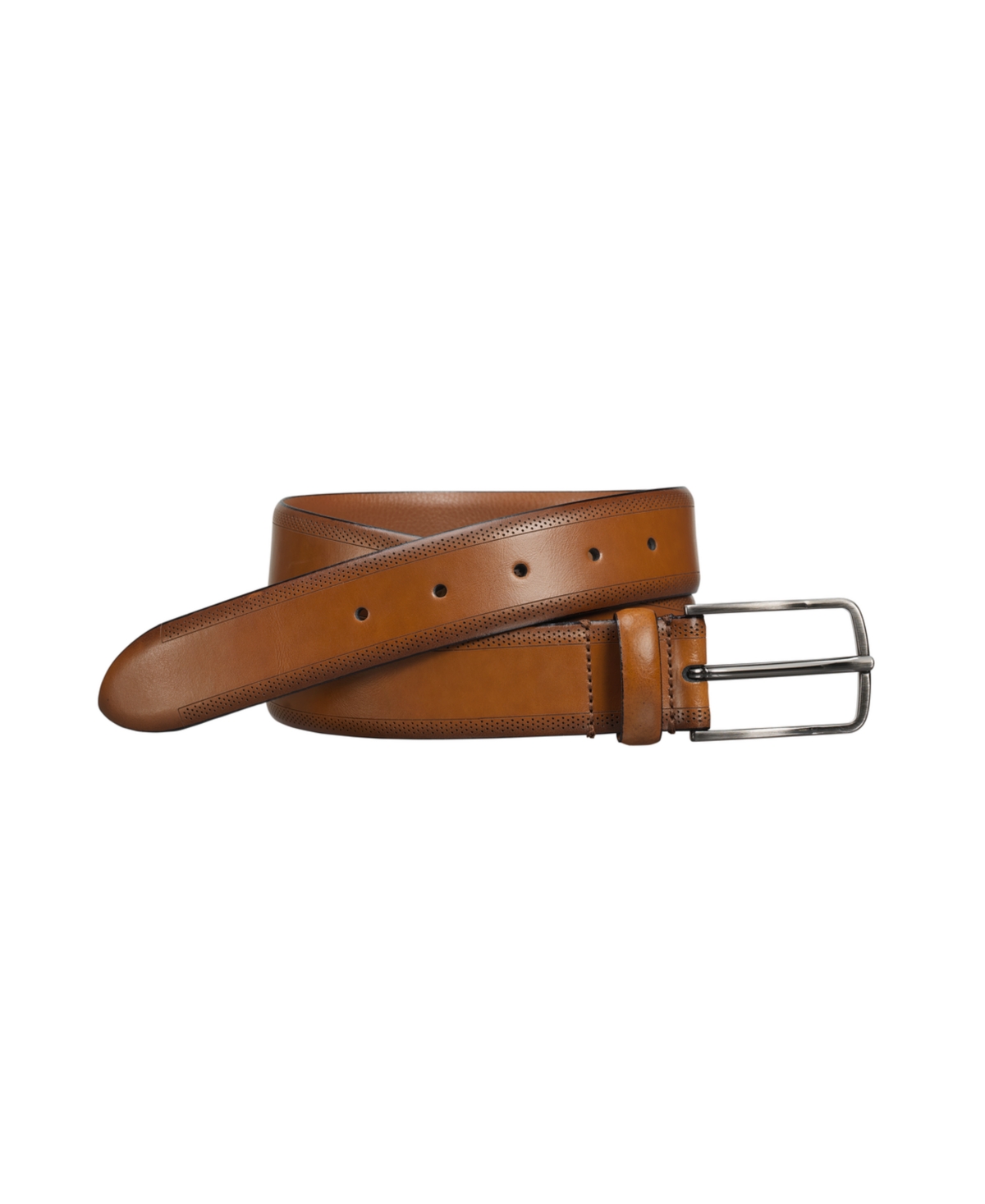 Johnston & Murphy Edge-Perfed Embossed Belt