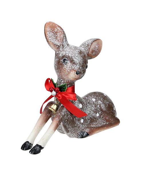 Northlight 7 5 Brown And White Spotted Glitter Reindeer Table Top