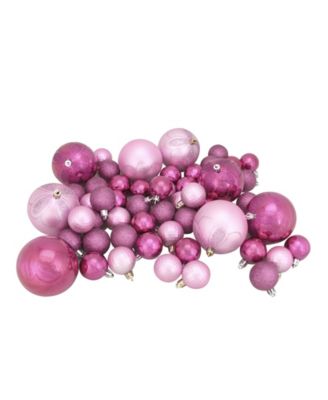 Northlight 32ct Blush Pink Shatterproof 4-Finish Christmas Ball Ornaments  3.25 (80mm), 32 - Kroger