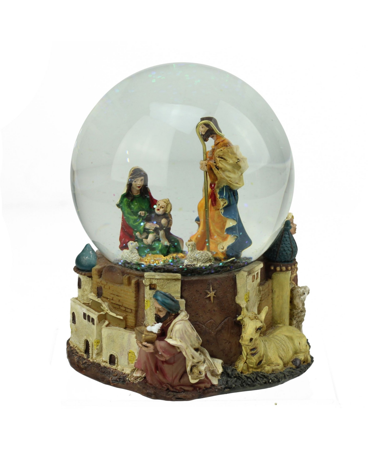 5.5" Nativity Scene Religious Musical Christmas Snow Globe - Multi