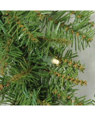 9' Pre-Lit Northern Pine Artificial Christmas Garland - Warm White LED Lights