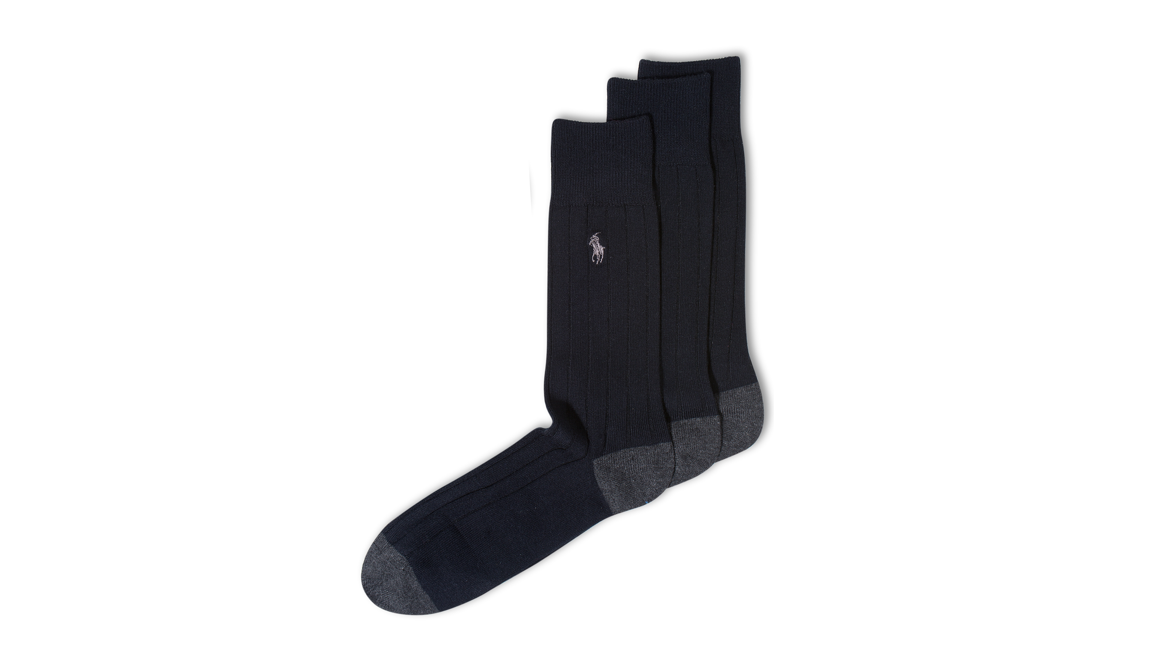 Polo Ralph Lauren Men's 3-Pack Soft Touch Rib Dress Socks