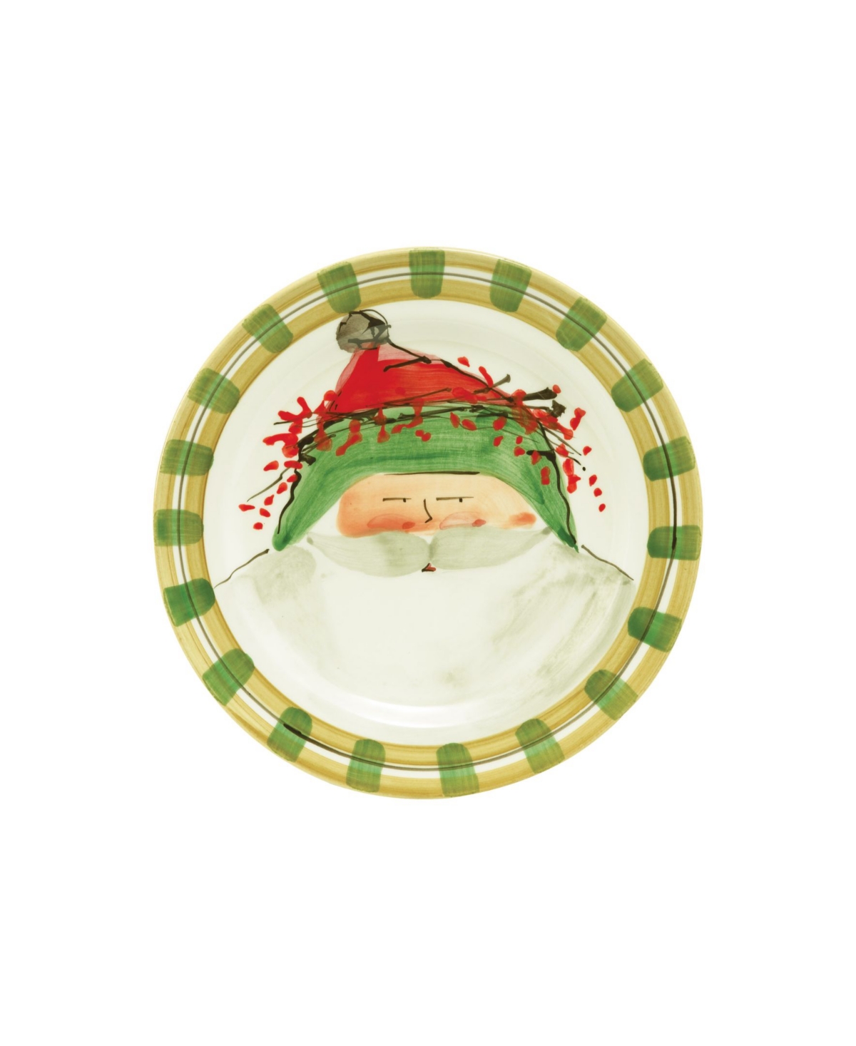 Old St. Nick Green Salad Plate - Green