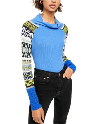 Free store People Pretty Blue Cozy Sweater!!