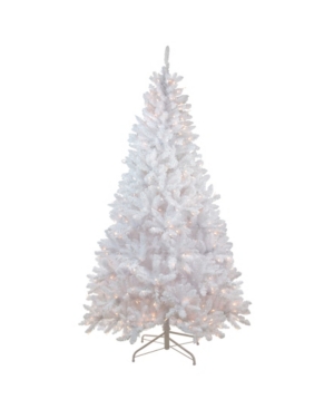 Northlight 6' Pre-lit Flocked Snow White Artificial Christmas Tree