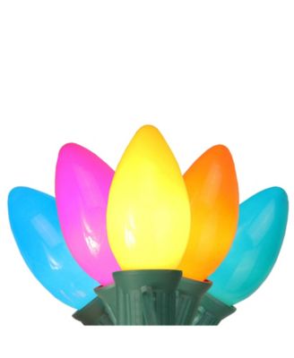 Set of 25 Opaque Bold Multi-Color C9 Christmas Lights - 24 ft. Green Wire