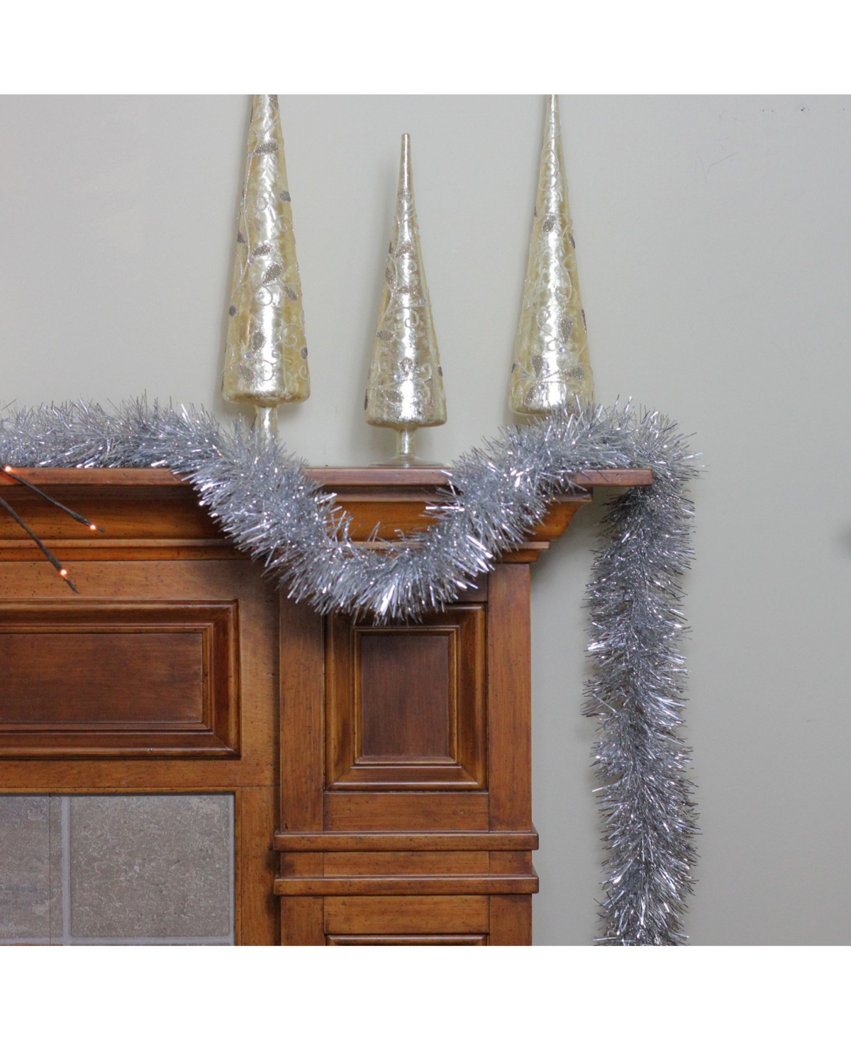 Northlight 50' Traditional Shiny6 Ply Christmas Foil Tinsel Garland - Unlit - Silver