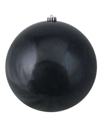 Northlight Jet Black Shatterproof Shiny Christmas Ball Ornament 10 ...