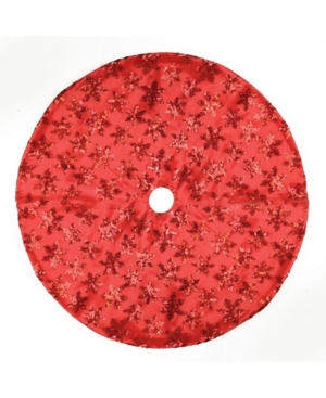 Northlight 20" Red Sequin Snowflake Pattern Mini Christmas Tree Skirt In Red