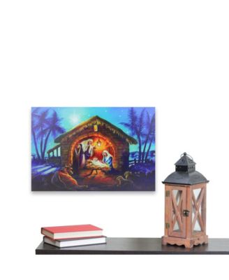 Northlight LED Fibre Optic Lighted Nativity Scene Christmas Wall Art