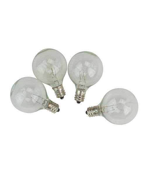 Northlight Pack Of 4 Transparent Clear G40 Globe Christmas Replacement Light Bulbs Reviews Holiday Shop Home Macy S Art deco white clear glass replacement globe lightshade | etsy. macy s