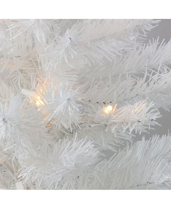 Northlight 3' Pre-Lit LED Snow White Medium Artificial Christmas Tree ...