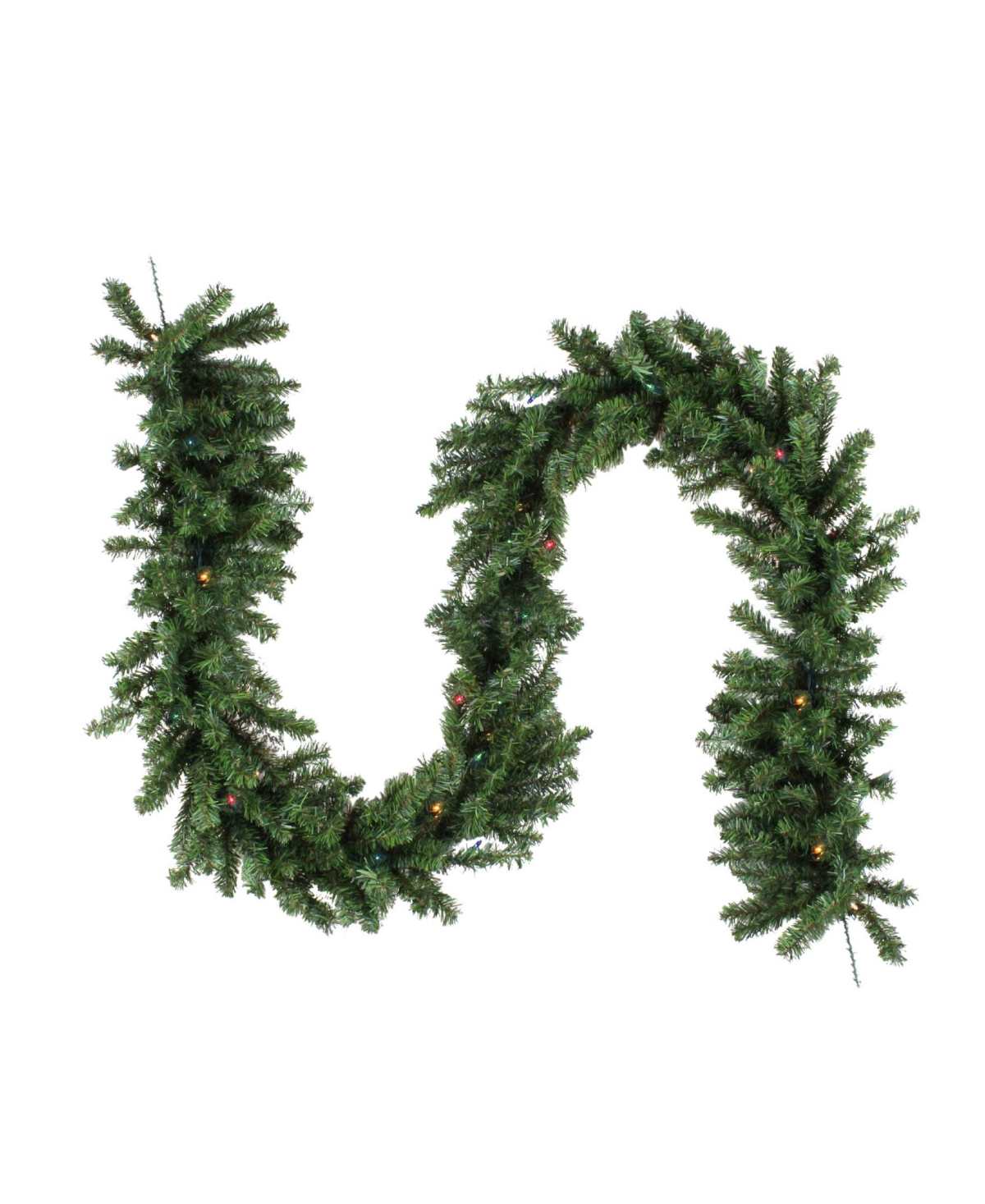Northlight 9' Pre-lit Canadian Pine Artificial Christmas Garland In Green