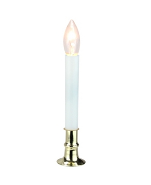 Northlight 9" Brass Indoor Christmas Candle Lamp With Sensor In White