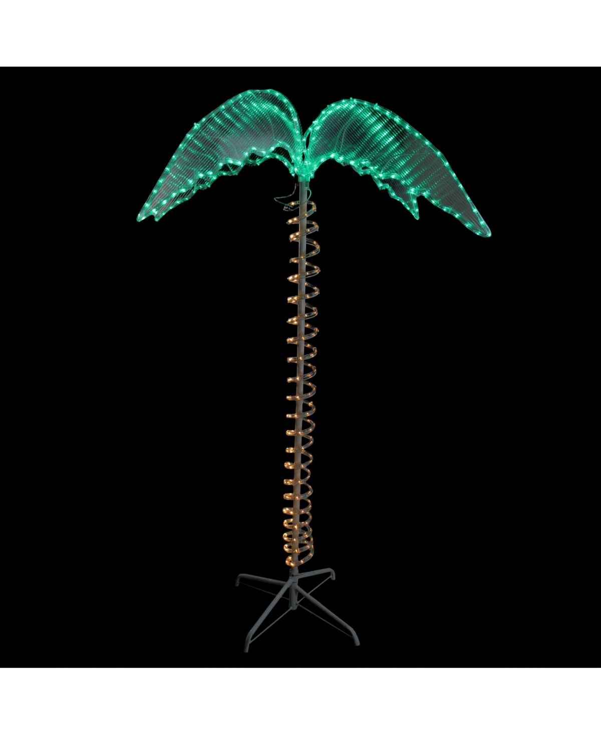 Northlight 4.5' Green and Tan Led Palm Tree Rope Light Outdoor Decoration