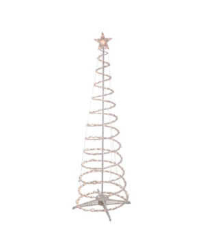 Northlight 6' Clear Lighted Spiral Cone Tree Outdoor Christmas Decoration In White