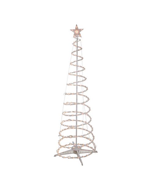 Northlight 6 Clear Lighted Spiral Cone Tree Outdoor Christmas