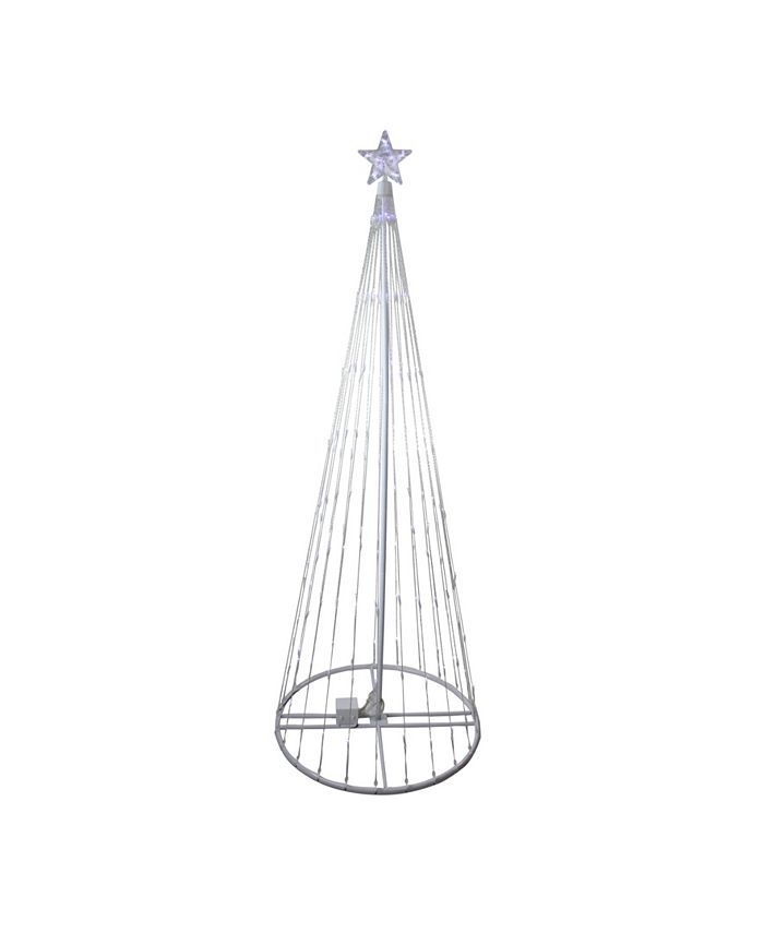 Northlight 6' Pure White LED Lighted Cone Tree Outdoor Christmas ...
