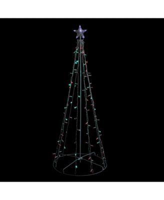 5' Red and Green LED Lighted Twinkling Christmas Tree Outdoor Decoration