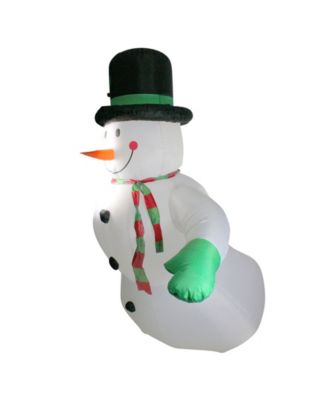 8' Animated Inflatable Lighted Standing Snowman Christmas Outdoor Decoration