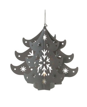 Northlight Kids' 4.5" Prelit Gray Cut Out Tree Christmas Ornament