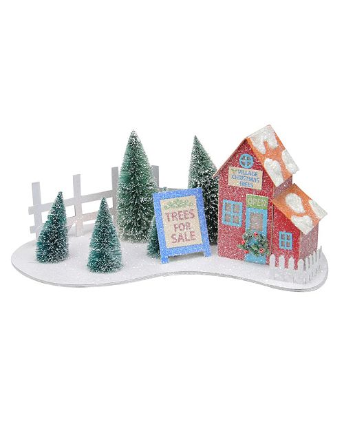 Northlight 15 Pre Lit Glittered Red Christmas Tree Shop With Pine