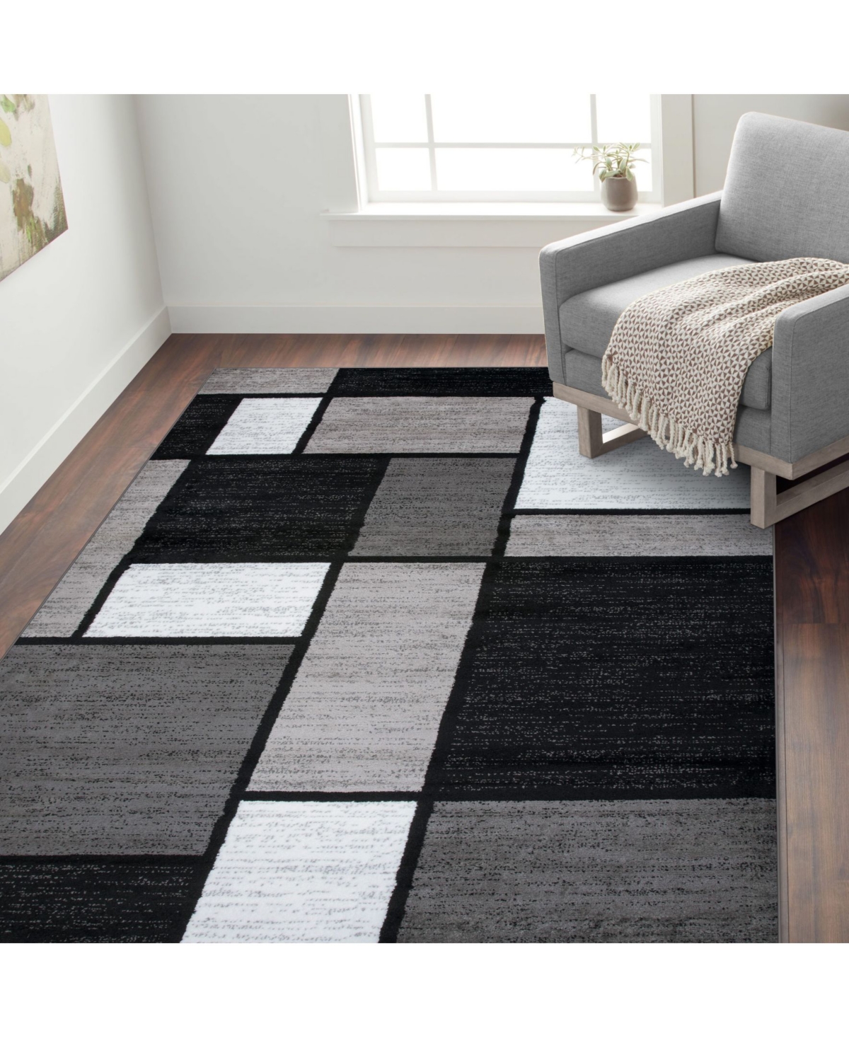 Main Street Rugs Montane Mon106Area Rug - Gray