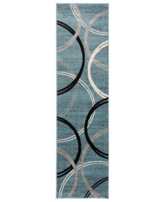 Main Street Rugs Alba Alb377 Blue 2' x 7'2