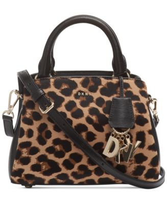 DKNY Paige Small Leopard Satchel, Created for Macy's - Macy's