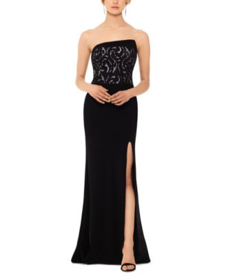 betsy and adam strapless gown