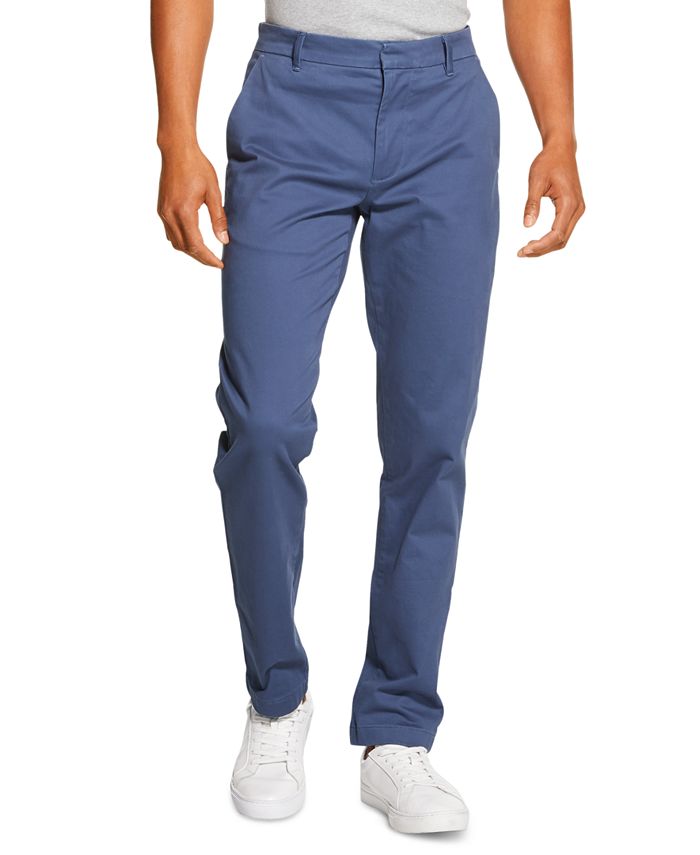 DKNY Men's Bedford Straight Fit Performance Stretch Sateen Pants 