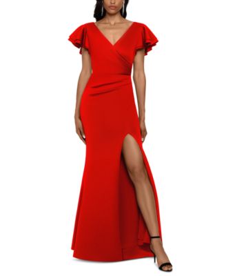macy's betsy and adam red dress