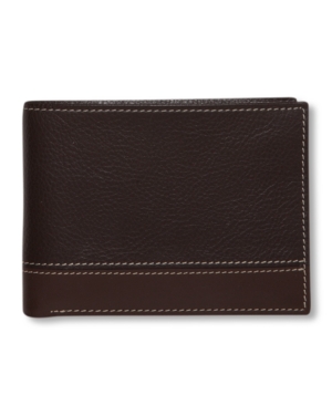 Perry Ellis Portfolio Men's Premium Leather Sheridan Bifold Wallet