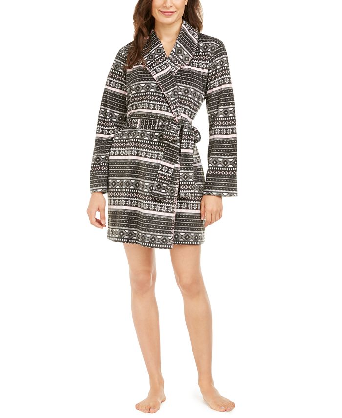 Muk Luks Women's Cozy Short Fleece Robe - Macy's