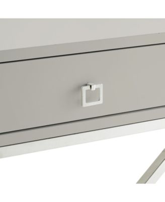 Gekko Lacquer Nightstand with Metal X-Legs