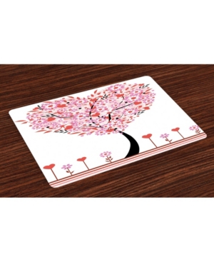 Ambesonne Valentine Place Mats Set of 4