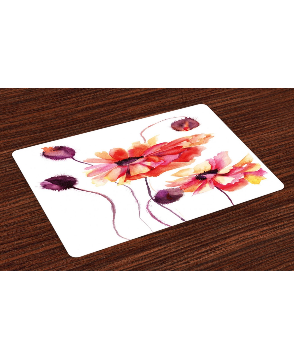 AMBESONNE FLORAL PLACE MATS, SET OF 4
