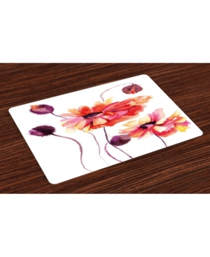 Ambesonne Floral Place Mats Set of 4