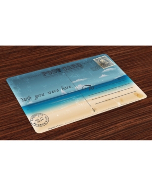 Ambesonne Travel Place Mats Set of 4