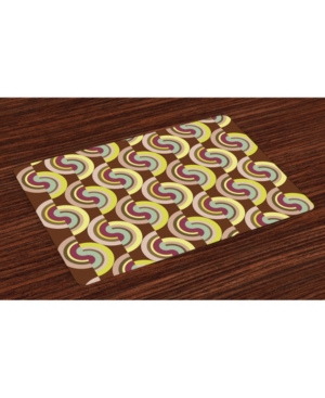 Ambesonne Retro Place Mats Set of 4
